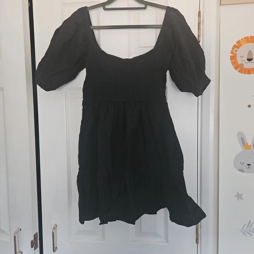 Miss Selfridge Black Textured Dress